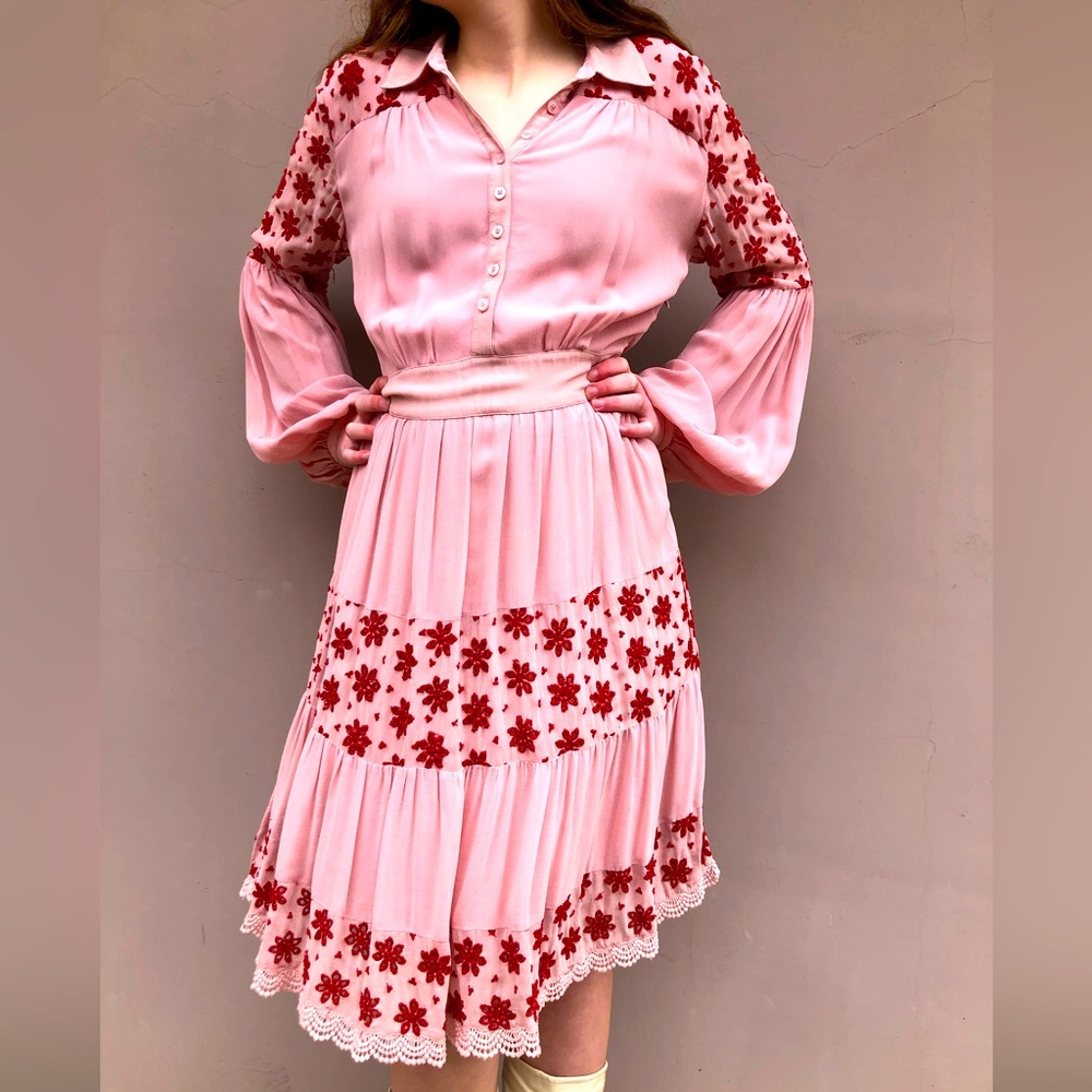 TiMo Pink Cherry Blossom Dress 🌸🌸🌸 Size Large.